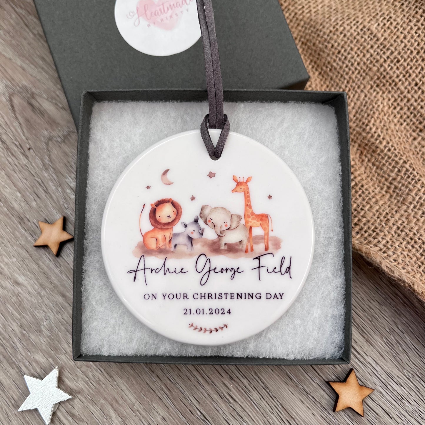 Personalised Christening/Baptism Bauble Gift