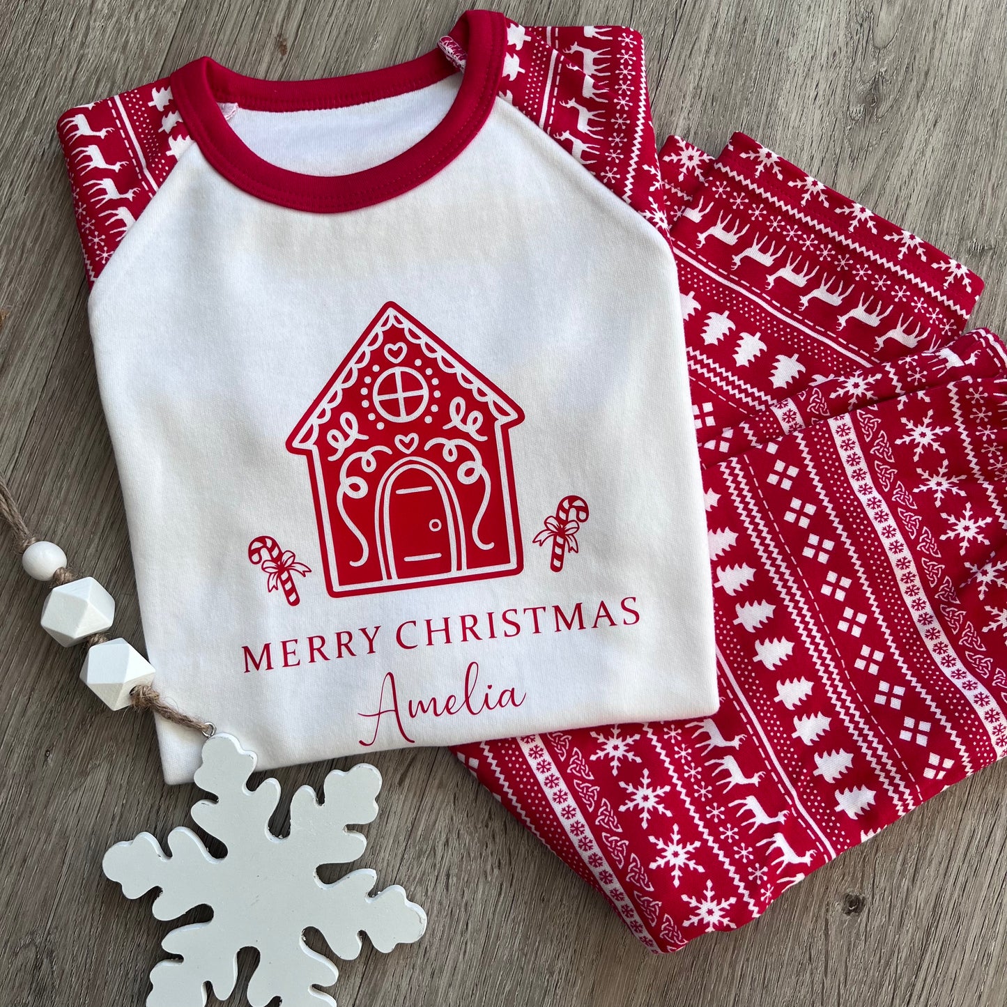 Personalised Christmas Pjs Gingerbread