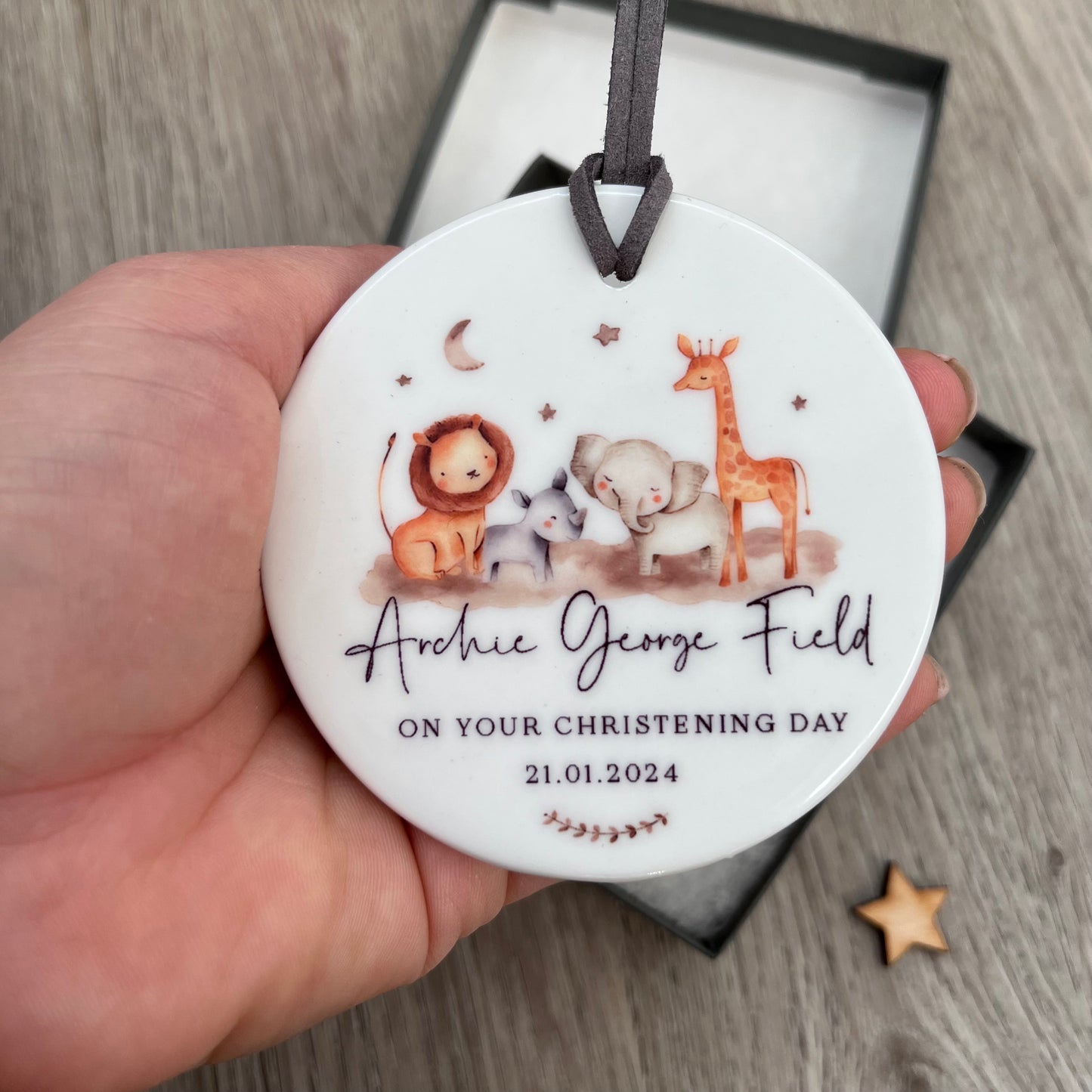 Personalised Christening/Baptism Bauble Gift