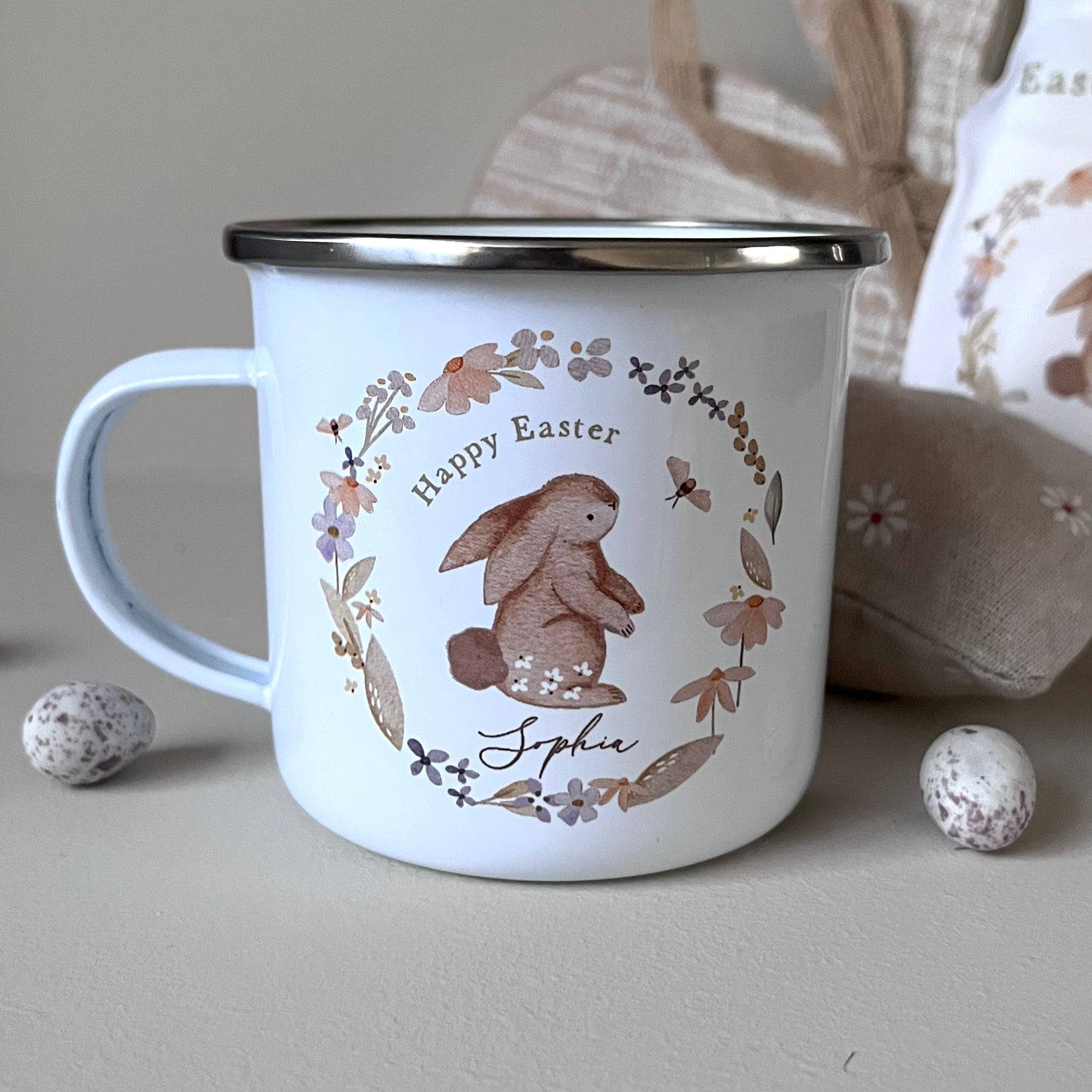 Personalised Easter Bunny Mug & Treat bag