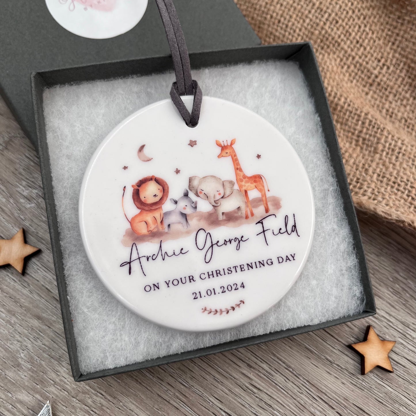 Personalised Christening/Baptism Bauble Gift