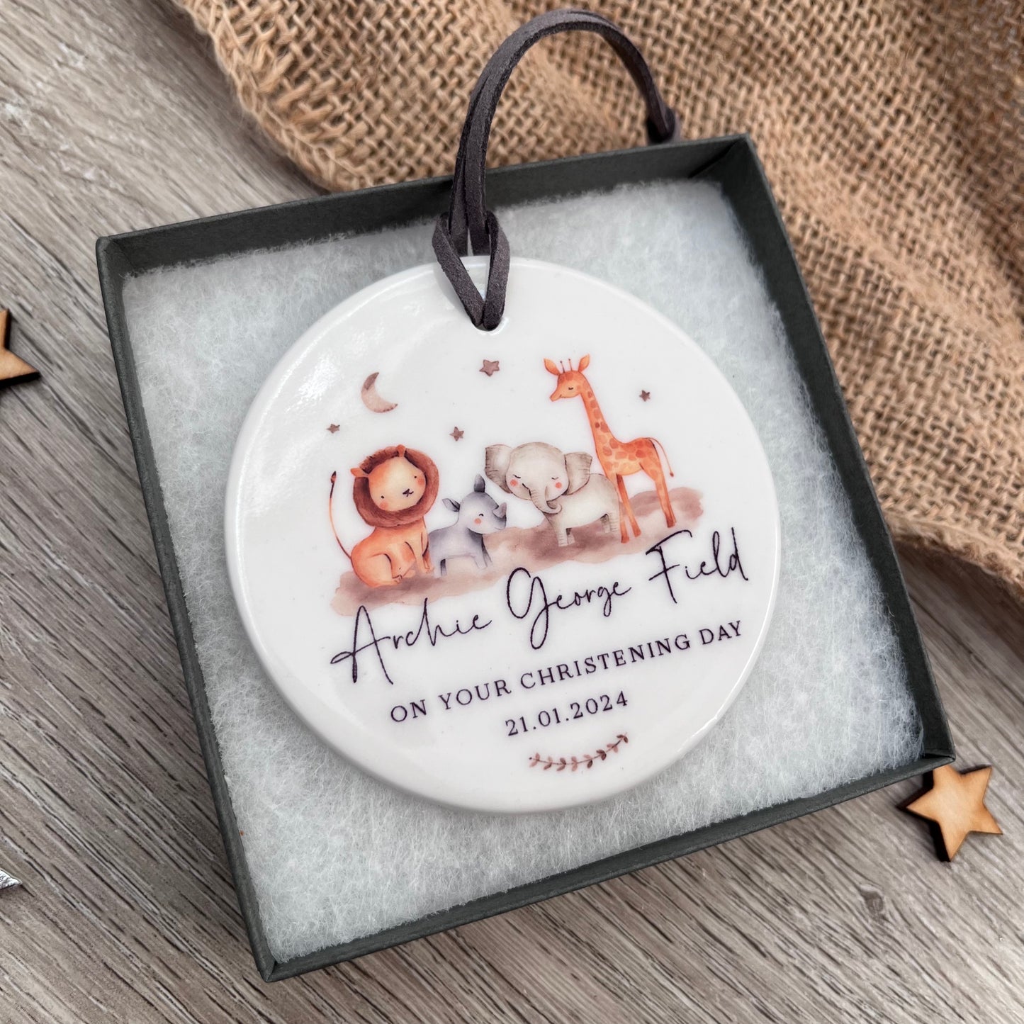 Personalised Christening/Baptism Bauble Gift