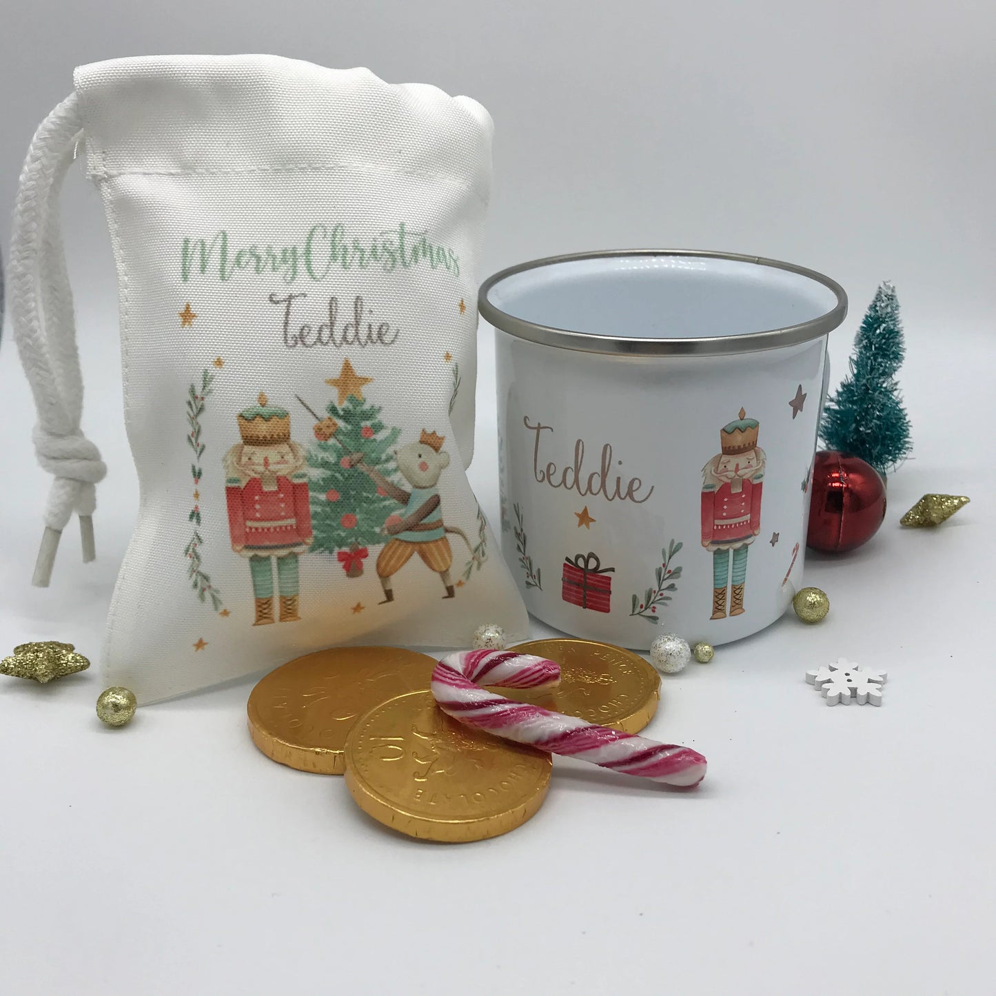 Personalised Nutcracker Mug & Treat Bag