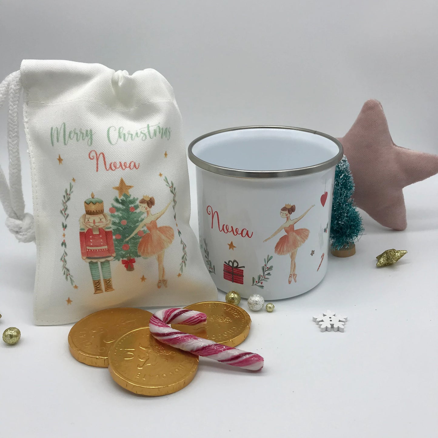 Personalised Nutcracker Mug & Treat Bag