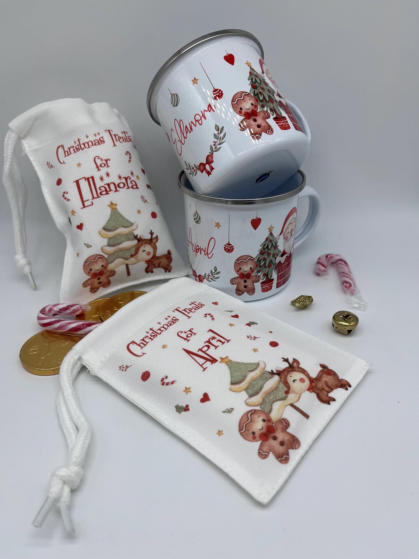 Personalised Gingerbread Mug & Treat Bag