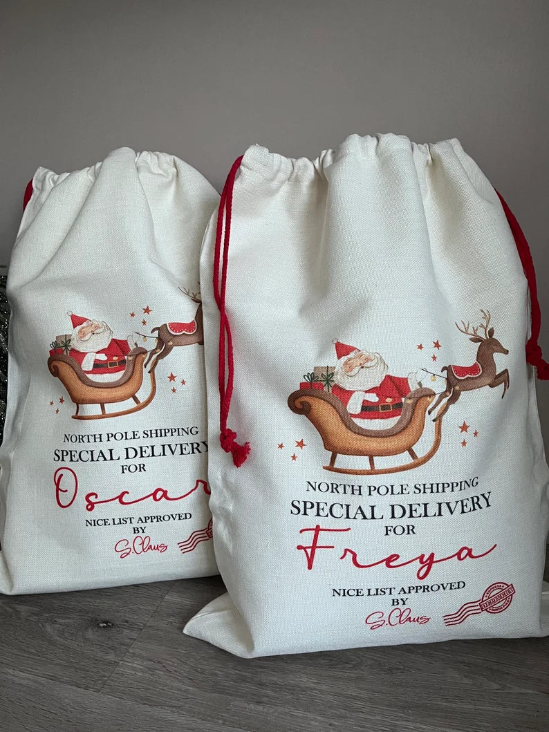 Personalised Christmas Santa Sack