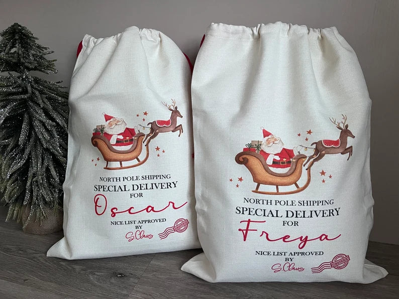 Personalised Christmas Santa Sack