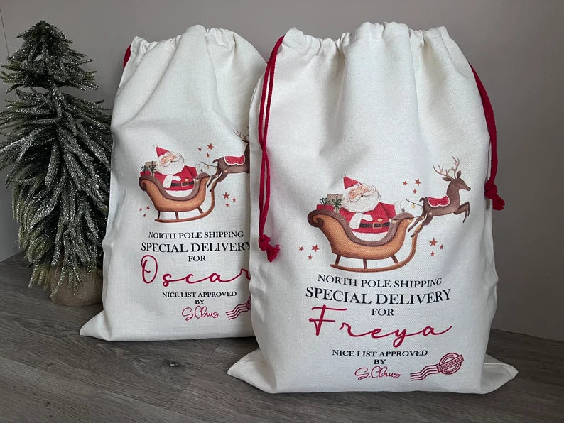 Personalised Christmas Santa Sack