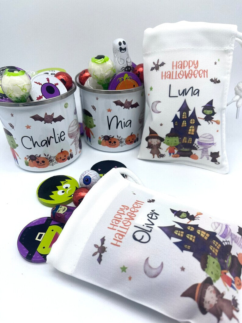 Personalised Halloween Mug & Treat bag