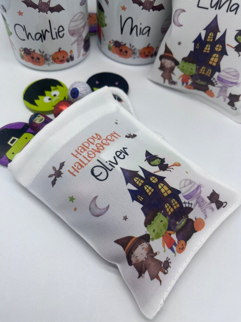 Personalised Halloween Mug & Treat bag