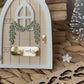 Personalised Magic Elf Door Christmas Shelf Sitter