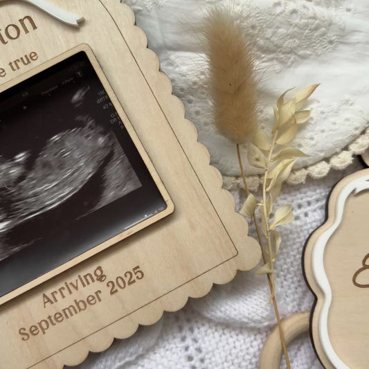 Personalised Pregancy Announcement Scan Holder Frame