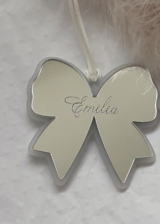 Personalised Bow Bauble