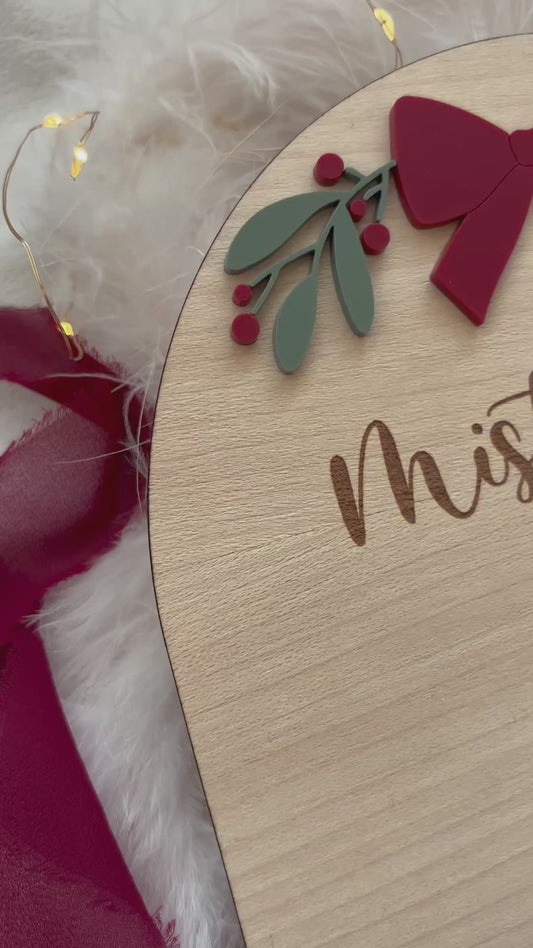 Mistletoes Footprint Plaque