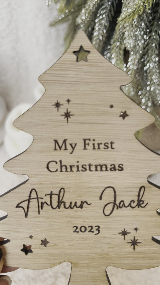 My First Christmas Tree plaque