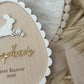 My First Easter Egg Scallop Bunny Plaque