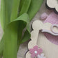 Mother's Day Fridge Magnet Frame Gift for Grandma, Gift for Mum, Mini Wooden Photo Frame with flowers