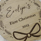 My First Christmas wreath plaque