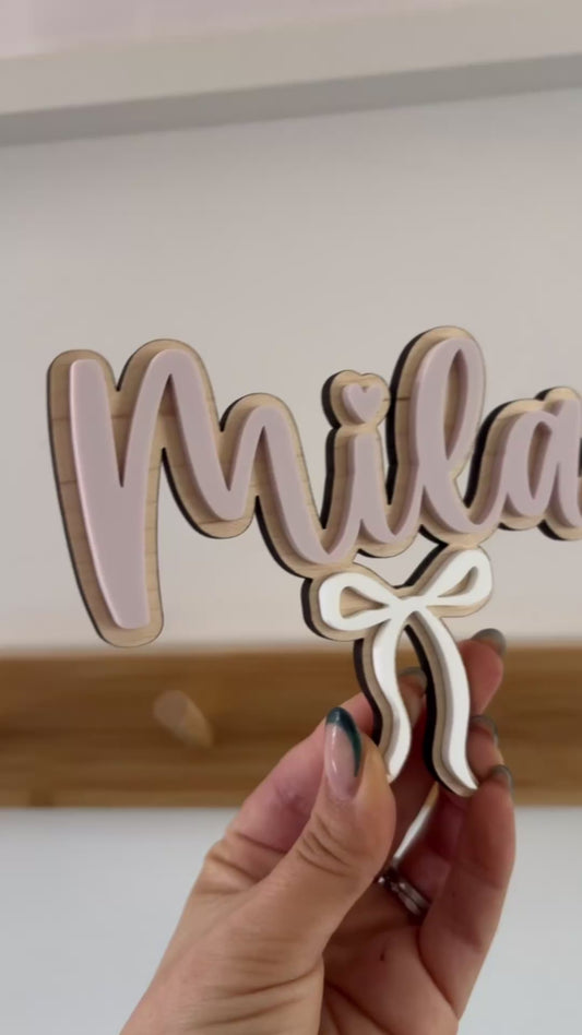 Bow Bedroom Door Plaque