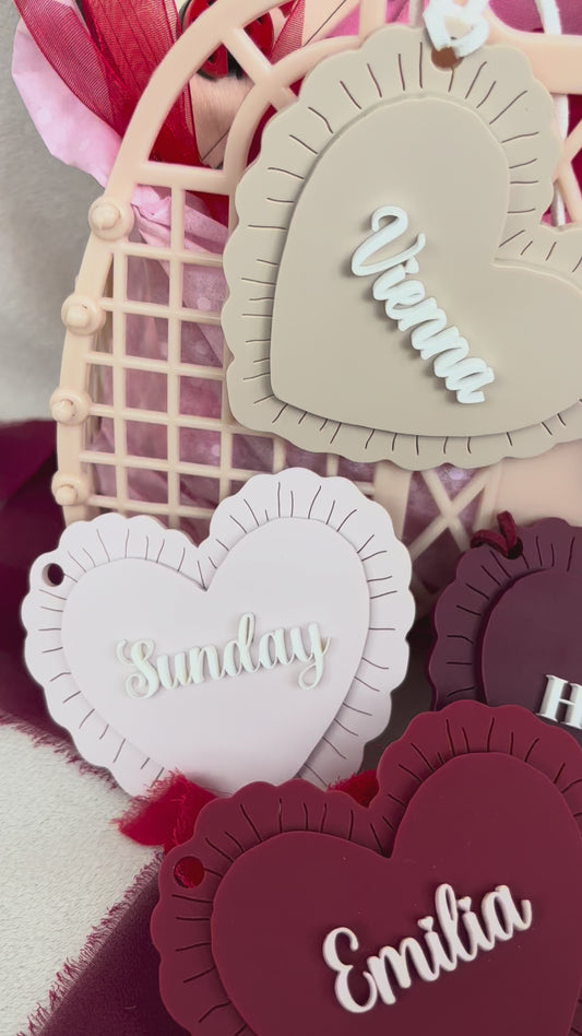 Ruffle Heart Tags
