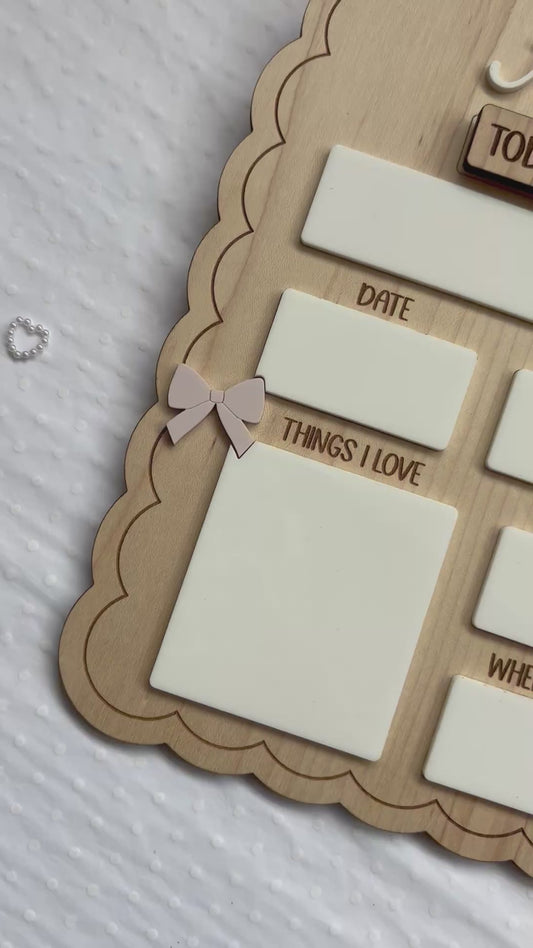 Personalised First Day of School Board - Bows