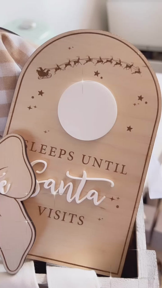 Santa Sleigh Days until Christmas Countdown